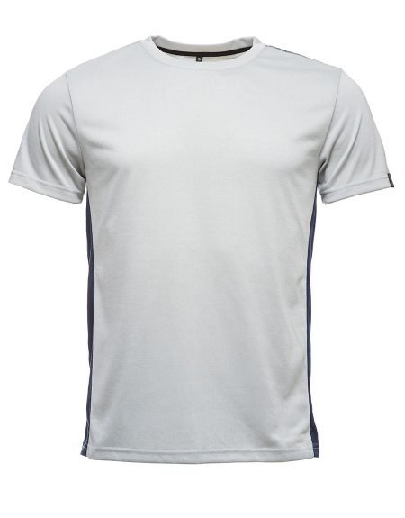 T Shirts - Grey with Navy Insert Workwear Front