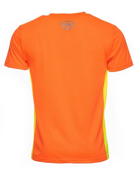 T Shirts - High Vis Orange with High Vis Yellow Insert Back