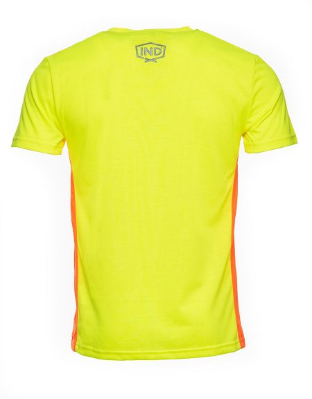 High Vis Yellow with High Vis Orange Insert Workwear T Shirts Back View
