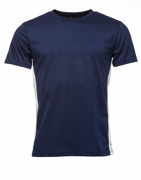 Navy Blue with Grey Inserts Workwear T Shirts Front
