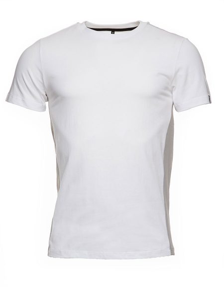 White with Grey Insert Workwear T Shirts Sale