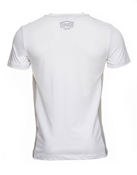 White with Grey Insert Workwear T Shirts Back
