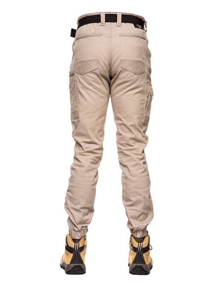 Regular Cuff Khaki Trousers Workwear Back View